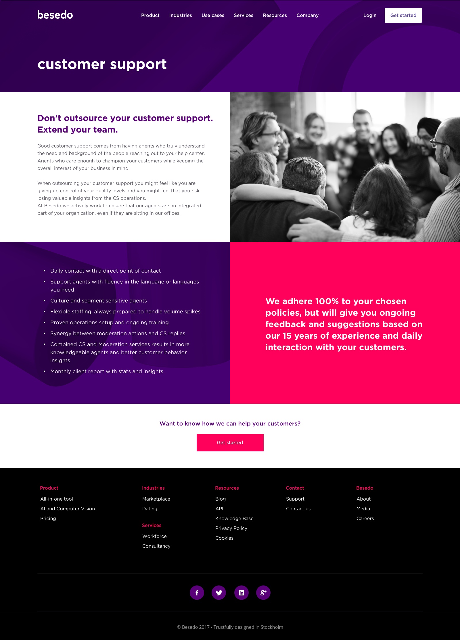 Sub > Workforce > Customer support